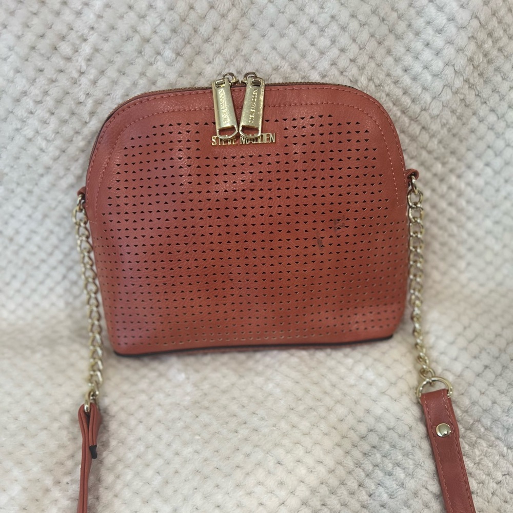 Steve Madden Tan Crossbody Bag with Gold Accents